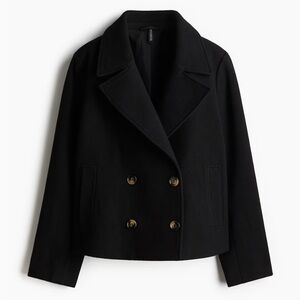 H&M Classic Black Pea Coat